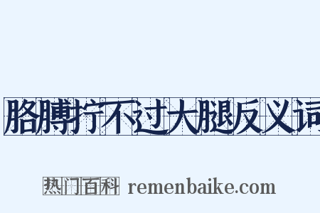 胳膊拧不过大腿反义词是什么意思的图片